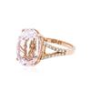 Image 2 : 14KT Rose Gold 13.89 ctw Kunzite and Diamond Ring