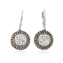 14KT White Gold 1.67 ctw Diamond Earrings