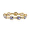 Image 1 : 18KT Yellow Gold 19.80 ctw Tanzanite and Diamond Bracelet