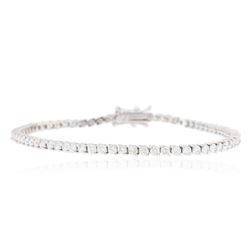 18KT White Gold 2.13 ctw Diamond Tennis Bracelet