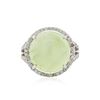 Image 1 : 14KT White Gold 14.74 ctw Green Tourmaline and Diamond Ring