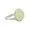 Image 2 : 14KT White Gold 14.74 ctw Green Tourmaline and Diamond Ring