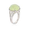 Image 3 : 14KT White Gold 14.74 ctw Green Tourmaline and Diamond Ring