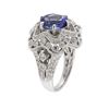 Image 3 : 18KT White Gold 3.92 ctw Tanzanite and Diamond Ring
