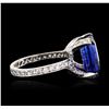 Image 3 : 14KT White Gold 5.67 ctw Tanzanite and Diamond Ring
