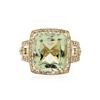 Image 1 : 14KT Yellow Gold 6.15 ctw Garnet and White Topaz Ring