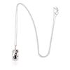 Image 1 : 14KT White Gold 0.08 ctw Diamond Pendant With Chain