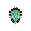 Image 1 : 14KT Yellow Gold GIA Certified 15.98 ctw Emerald, Sapphire and Diamond Ring