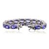 Image 3 : 14KT White Gold 22.56 ctw Tanzanite and Diamond Bracelet