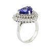 Image 3 : 14KT White Gold 5.15 ctw Tanzanite and Diamond Ring