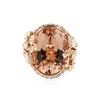 Image 1 : 14KT Rose Gold 12.47 ctw Morganite and Diamond Ring