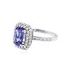 Image 2 : 14KT White Gold 1.97 ctw Tanzanite and Diamond Ring
