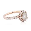 Image 2 : 14KT Rose Gold 1.74 ctw Diamond Ring