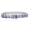 Image 2 : 14KT White Gold 11.90 ctw Tanzanite and Diamond Bracelet
