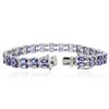 Image 3 : 14KT White Gold 11.90 ctw Tanzanite and Diamond Bracelet
