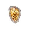 Image 1 : 14KT Yellow Gold 18.90 ctw Citrine and Diamond Ring