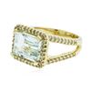 Image 2 : 14KT Yellow Gold 5.06 ctw Aquamarine and Diamond Ring