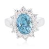 Image 1 : 14KT White Gold 3.19 ctw Topaz and Diamond Ring