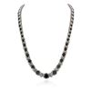 Image 2 : 14KT White Gold 32.12 ctw Black Diamond Necklace