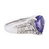 Image 2 : 14KT White Gold 1.88 ctw Tanzanite and Diamond Ring