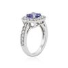 Image 3 : 14KT White Gold 1.23 ctw Tanzanite and Diamond Ring