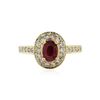 Image 1 : 14KT Yellow Gold 0.82 ctw Ruby and Diamond Ring