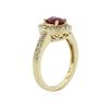 Image 3 : 14KT Yellow Gold 0.82 ctw Ruby and Diamond Ring