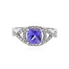 Image 1 : 14KT White Gold 1.22 ctw Tanzanite and Diamond Ring