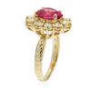 Image 3 : 14KT Yellow Gold 2.61 ctw Tourmaline and Diamond Ring