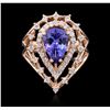 Image 1 : 14KT Rose Gold 2.39 ctw Tanzanite and Diamond Ring