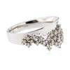 Image 2 : 14KT White Gold 0.38 ctw Diamond Ring