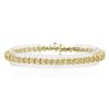 Image 1 : 14KT Yellow Gold 4.19 ctw Diamond Tennis Bracelet