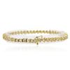 Image 2 : 14KT Yellow Gold 4.19 ctw Diamond Tennis Bracelet