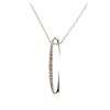 Image 2 : 14KT White Gold 0.18 ctw Diamond Pendant With Chain