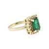 Image 2 : 14KT Yellow Gold 2.50 ctw Emerald and Diamond Ring