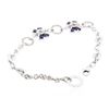 Image 2 : 14KT White Gold 2.56 ctw Sapphire and Diamond Bracelet