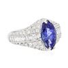 Image 2 : 18KT White Gold 2.74 ctw Tanzanite and Diamond Ring