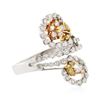 Image 2 : 18KT Two-Tone Gold 0.60 ctw Diamond Ring