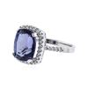 Image 2 : 18KT White Gold 4.29 ctw Tanzanite and Diamond Ring