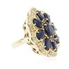 Image 2 : 14KT Yellow Gold 10.82 ctw Sapphire Ring