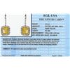 Image 4 : Platinum EGL USA Certified 2.44 ctw Fancy Yellow Diamond Earrings