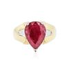 Image 1 : 14KT Yellow Gold 3.12 ctw Ruby and Diamond Ring