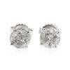 Image 1 : 14KT White Gold 1.63 ctw Diamond Stud Earrings