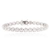Image 1 : 18KT White Gold 9.66 ctw Diamond Tennis Bracelet