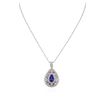 Image 1 : 14KT White Gold EGL USA 3.39 ctw Tanzanite and Diamond Pendant With Chain