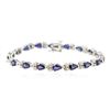 Image 1 : 14KT White Gold 7.74 ctw Sapphire and Diamond Bracelet