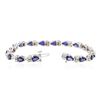 Image 3 : 14KT White Gold 7.74 ctw Sapphire and Diamond Bracelet