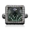 Image 1 : 18KT White Gold 3.00 ctw Tourmaline and Diamond Ring