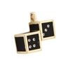 Image 2 : 14KT Yellow Gold 10.00 ctw Onyx and Diamond Pendant