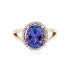 Image 1 : 14KT Yellow Gold 4.24 ctw Tanzanite and Diamond Ring